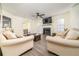 Living room featuring a fireplace and neutral decor at 1495 Gabriel Dr, Lawrenceville, GA 30043