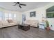 Living room with beige sofas and wood coffee table at 1495 Gabriel Dr, Lawrenceville, GA 30043