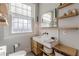 Modern bathroom with floating vanity and large window at 1 S Prado # 4, Atlanta, GA 30309