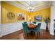 Charming dining area with hardwood floors and yellow walls at 3208 Abbott Dr # 12, Powder Springs, GA 30127