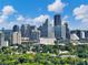 View of the Atlanta skyline from home featuring lush greenery and modern buildings at 2479 Peachtree Ne Rd # 407, Atlanta, GA 30305