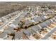 Panoramic aerial view of a residential community, showing numerous homes at 505 Flyingbolt Run, Canton, GA 30115