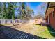 Spacious backyard, wooden deck, and a picnic table at 6531 Temple St, Lithia Springs, GA 30122