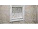 Shower niche with hexagonal marble mosaic tile at 3318 Northcrest Rd # D, Atlanta, GA 30340