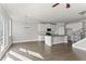 Open concept kitchen with island and stainless steel appliances at 490 Paces Dr, Lithia Springs, GA 30122