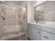Bathroom boasts a walk in shower, soaking tub and modern vanity at 384 Ralph Mcgill Ne Blvd # 404, Atlanta, GA 30312