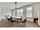 Bright dining room with marble table and modern chairs at 1072 Brookglynn Trce, Decatur, GA 30032