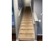 Carpeted staircase with gray walls and white railing at 11547 Hathaway Dr, Hampton, GA 30228