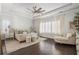 Bedroom with trey ceilings, a ceiling fan, and large windows allowing lots of natural light at 396 Silverbell Way, Marietta, GA 30060