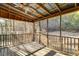 Spacious screened porch with wooden flooring and wooded views at 166 Greentree Trl, Temple, GA 30179