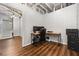 Basement office with sleek desk setup and lots of natural light at 239 Cedar Ridge Dr, Dallas, GA 30157