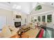 Elegant clubhouse featuring a fireplace, comfortable seating, and large windows at 3636 Habersham Nw Rd # 1108, Atlanta, GA 30305