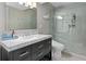 Modern bathroom with marble vanity and glass shower at 16 Ivy Ne Rdg, Atlanta, GA 30342