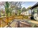 Relaxing deck overlooks a wooded backyard, perfect for outdoor enjoyment at 2508 Connally Dr, East Point, GA 30344