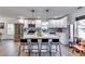 Modern kitchen with white cabinets, stainless steel appliances, and large island at 2508 Connally Dr, East Point, GA 30344