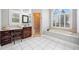 Bright bathroom with soaking tub, granite counters, and dark wood cabinetry at 19 Spring Lake Trl, White, GA 30184