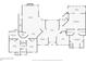 Detailed floor plan of the first floor featuring bedrooms, bathrooms, kitchen, and primary bedroom with sunroom at 19 Spring Lake Trl, White, GA 30184