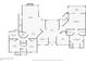 Detailed floor plan showcasing the home's layout, including bedrooms, bathrooms, kitchen, and living spaces on the first floor at 19 Spring Lake Trl, White, GA 30184