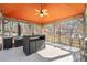 Inside the gazebo, there is a table with barstools and a ladder going down into the lake at 19 Spring Lake Trl, White, GA 30184