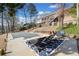 The backyard has an in-ground pool, outside lounging furniture and a gazebo at 19 Spring Lake Trl, White, GA 30184
