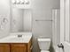 Clean bathroom with a vanity, toilet and bathtub at 4658 Grand Central Pkwy, Decatur, GA 30035