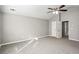 Large bedroom with vaulted ceiling and ceiling fan at 4658 Grand Central Pkwy, Decatur, GA 30035