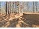 Wooded backyard with a partially visible deck at 121 Rachel Blvd, Temple, GA 30179