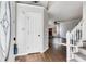 Bright entryway with hardwood floors and staircase at 121 Rachel Blvd, Temple, GA 30179