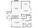 Main floor plan showcasing a primary bedroom, kitchen, and Gathering room at 121 Rachel Blvd, Temple, GA 30179