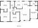 Floorplan of the 1137 square foot home including the bedroom, bathroom, kitchen, dining area, and living room at 3234 Bluebird Ln, Decatur, GA 30032