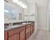 Bathroom with double vanity, granite countertop at 501 Olympic Way, Acworth, GA 30102