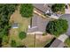 Aerial view of house showing backyard and shed at 2401 Centennial Hill Nw Way, Acworth, GA 30102