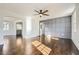 Spacious living room with hardwood floors and a decorative wall at 5603 Owens Dr, Austell, GA 30106