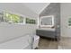 Spa-like bathroom with soaking tub and double vanity at 6305 River Chase Cir, Atlanta, GA 30328