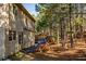 Private backyard with playset and wooded area at 2496 Osceola Rd, Lithonia, GA 30058