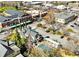 Expansive aerial shot of the property with a sparkling pool, mature trees, and surrounding cityscape at 3532 S Fulton Ave, Hapeville, GA 30354