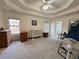 Large main bedroom with ample natural light and carpet at 733 Exchange Mill, Dacula, GA 30019