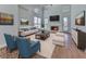 Large living room with hardwood floors, fireplace, and furniture at 1699 Paddlewheel Dr, Marietta, GA 30062