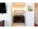 Elegant bathroom with double vanity and dark brown cabinetry at 2499 Peachtree Ne Rd # 504, Atlanta, GA 30305