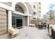 Building entrance with seating area and arched windows at 2499 Peachtree Ne Rd # 504, Atlanta, GA 30305