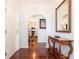 Bright entryway with hardwood floors and view of kitchen at 2499 Peachtree Ne Rd # 504, Atlanta, GA 30305