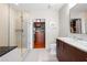 Bathroom boasts a large shower, walk-in closet, and double vanity at 1080 Peachtree Ne St # 3309, Atlanta, GA 30309