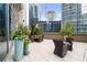 Outdoor patio with seating and city views at 1080 Peachtree Ne St # 3309, Atlanta, GA 30309