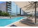 Modern rooftop pool and comfortable lounge chairs at 1080 Peachtree Ne St # 3309, Atlanta, GA 30309