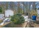 Small backyard with shed and some bushes at 1142 Cahaba Dr, Atlanta, GA 30311