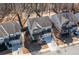 Aerial view of homes with two car garages and backyard at 333 Gardens Of Harmony Dr, Canton, GA 30115