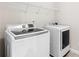 Bright laundry room features modern, front loading washer and dryer at 333 Gardens Of Harmony Dr, Canton, GA 30115