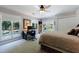 Spacious bedroom with pool view, built-in desk, and ample closet space at 5236 Weatherwood Trce, Marietta, GA 30068