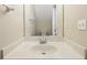 Well-lit bathroom vanity with large mirror at 2320 Whitestone Pl, Alpharetta, GA 30005