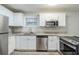 Updated kitchen featuring stainless appliances, granite countertops, and white cabinets at 250 Hermer Nw Cir, Atlanta, GA 30311